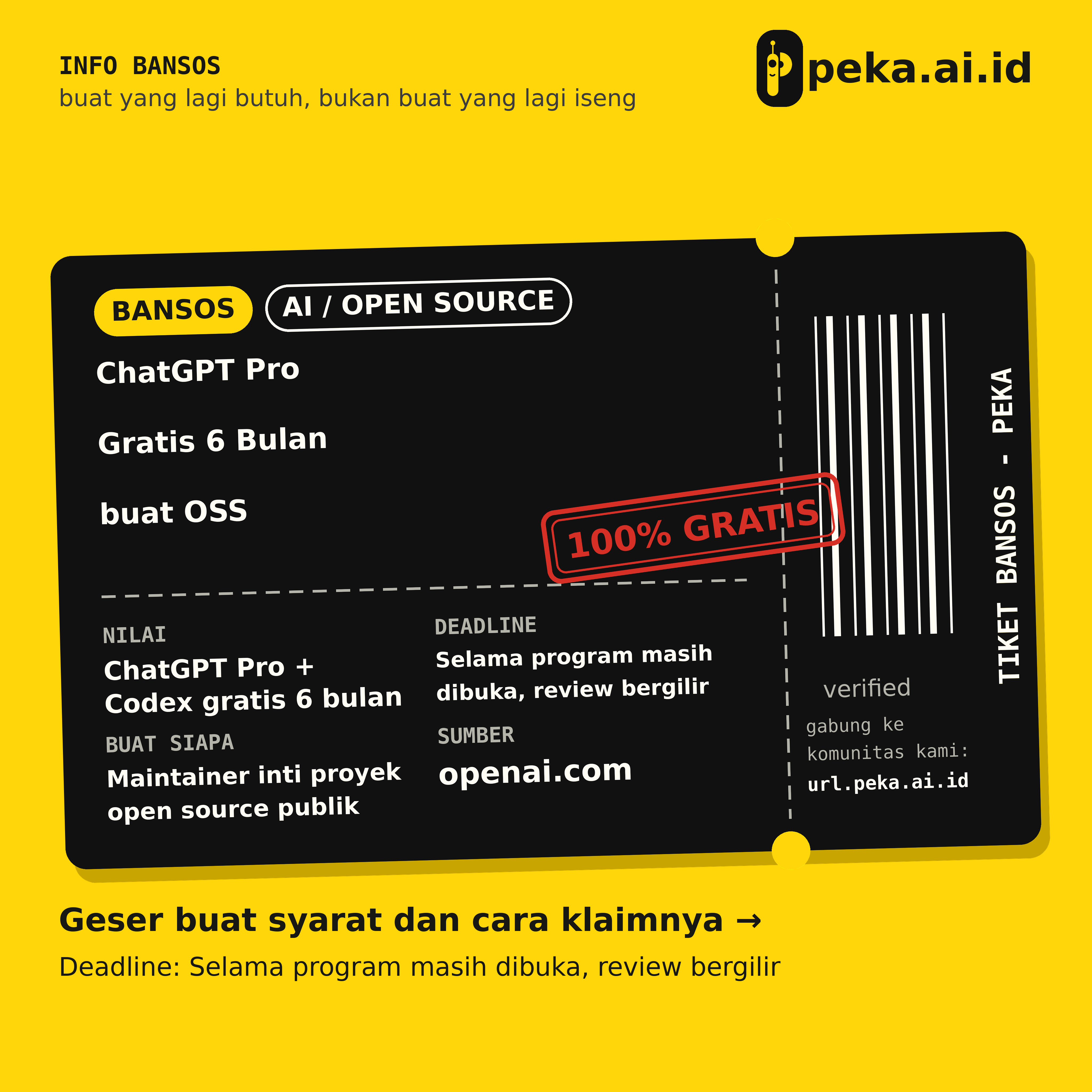 ChatGPT Pro Gratis 6 Bulan buat Maintainer Open Source