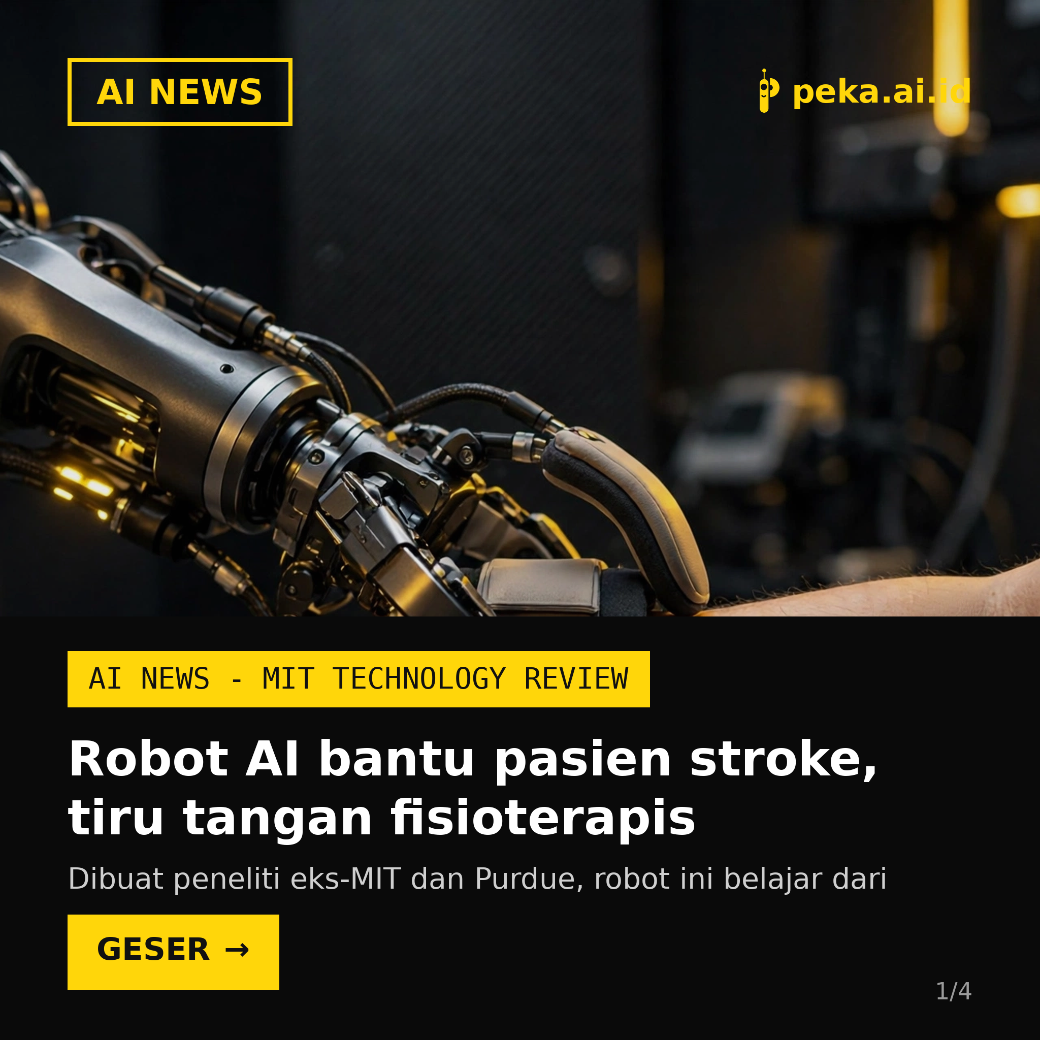 Robot AI Bantu Terapi Pasien Stroke, Tiru Tangan Fisioterapis