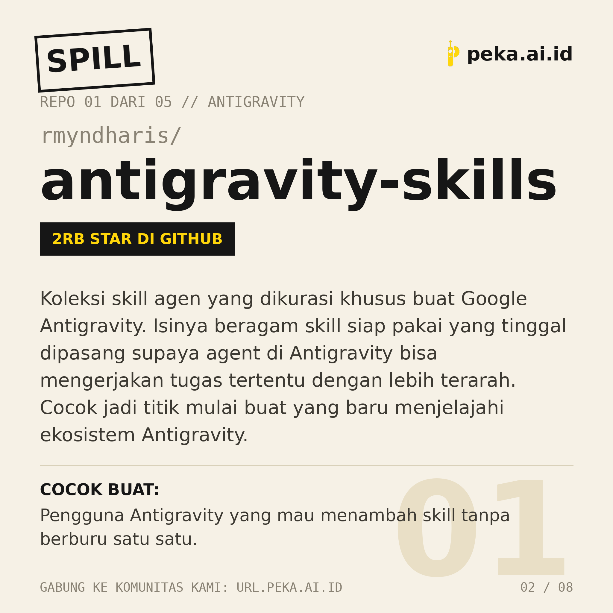 Spill Repo Skill ANTIGRAVITY Edisi #05: Lima repo buat bikin agent Antigravity makin tajam