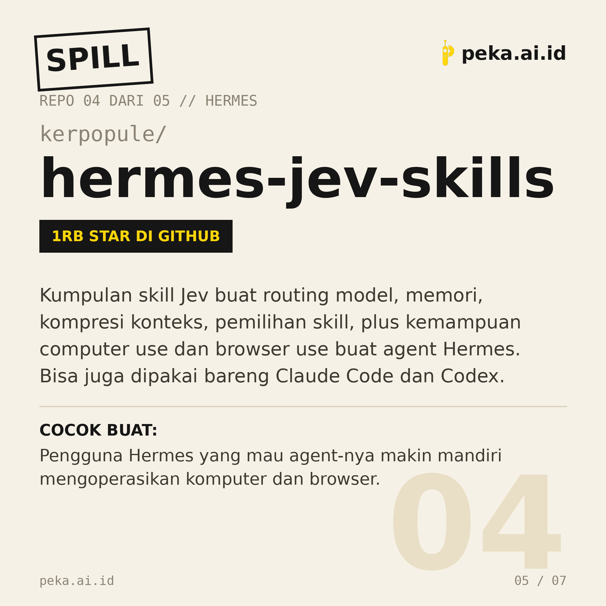 Spill Repo Skill Hermes Edisi #02: Lima repo GitHub buat bikin Hermes Agent makin pintar