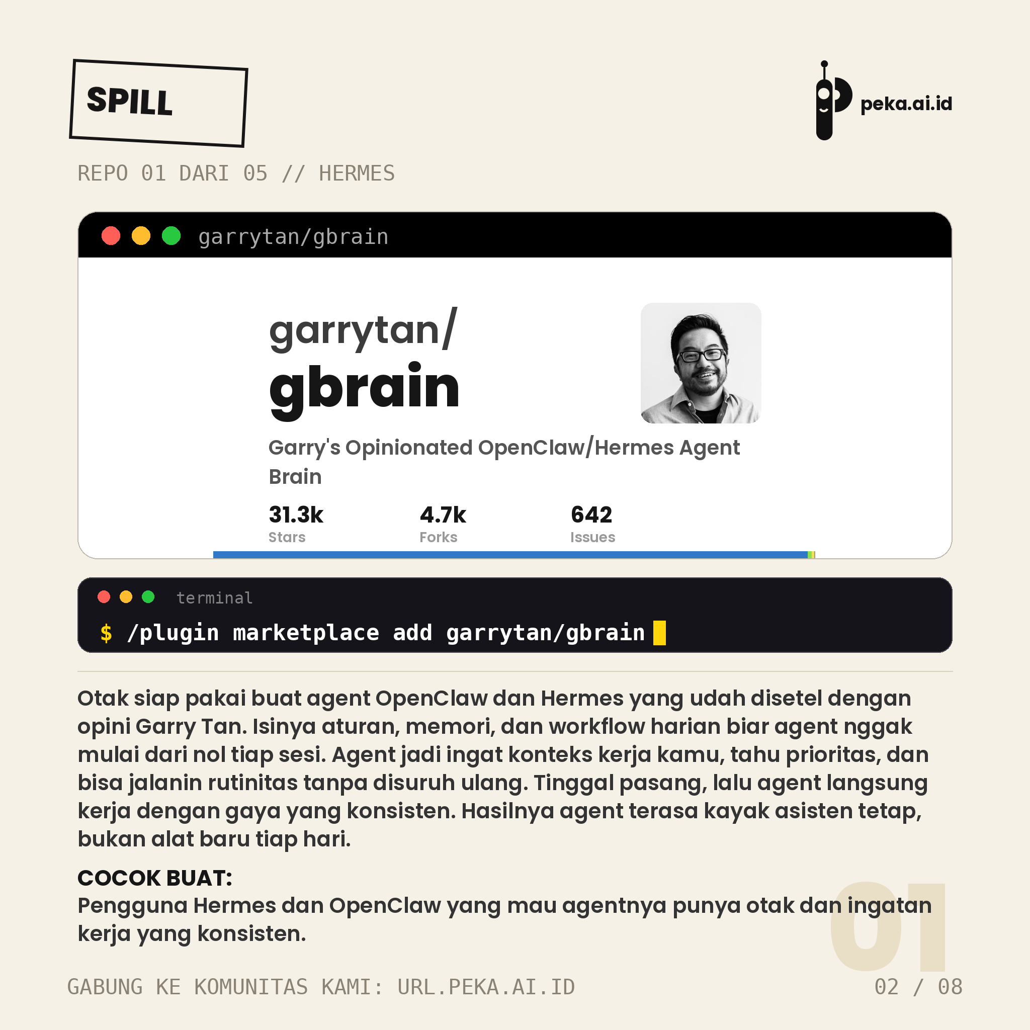 Spill Repo Skill HERMES Edisi #07: Lima repo buat bikin agent Hermes makin pinter dan gampang dipakai