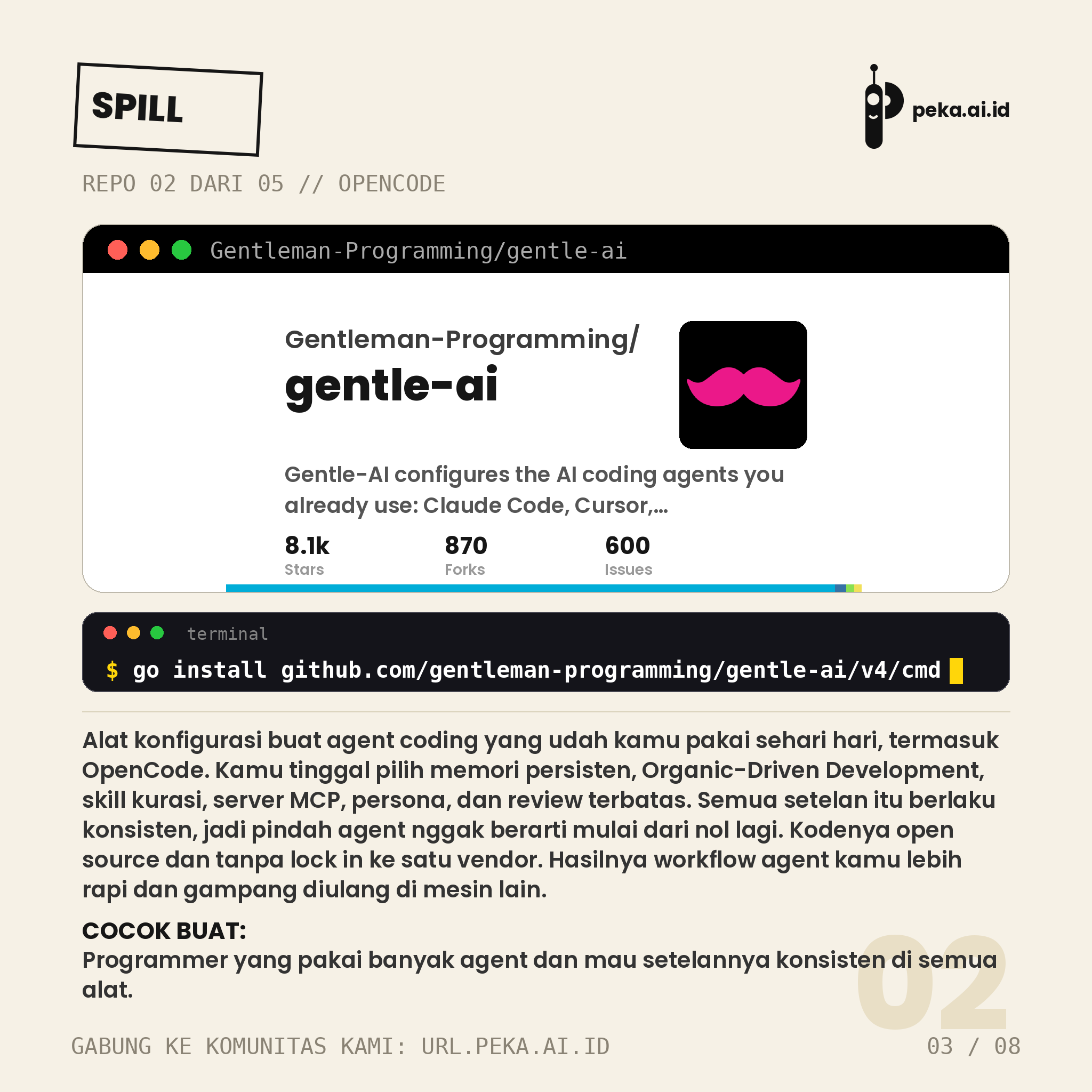 Spill Repo Skill OpenCode Edisi #08: Lima repo skill siap pakai buat OpenCode, dari editor HTML sampai memori agent