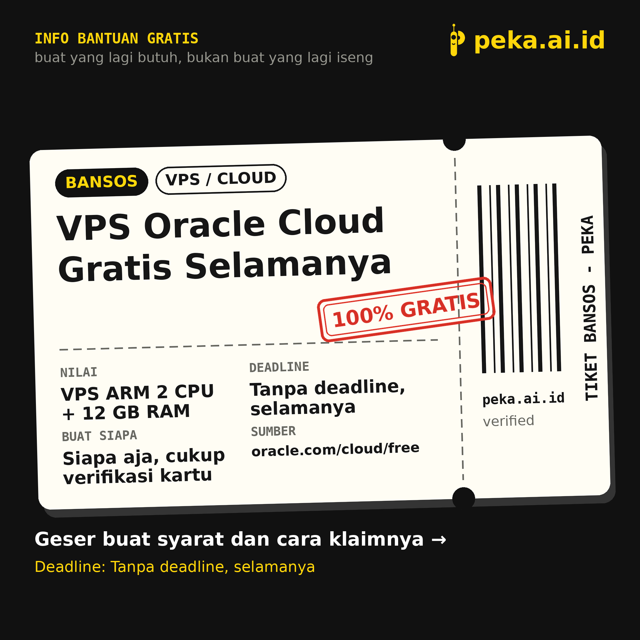 VPS Gratis Selamanya dari Oracle Cloud